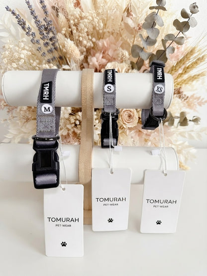 TOMURAH 犬首輪 グレー XS・S・M